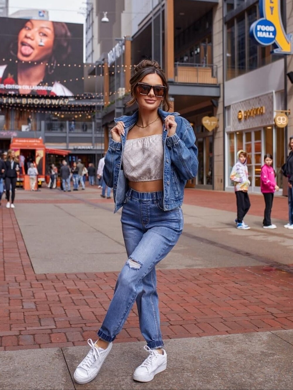 Kittenish blue denim jacket And Jean Set Size S